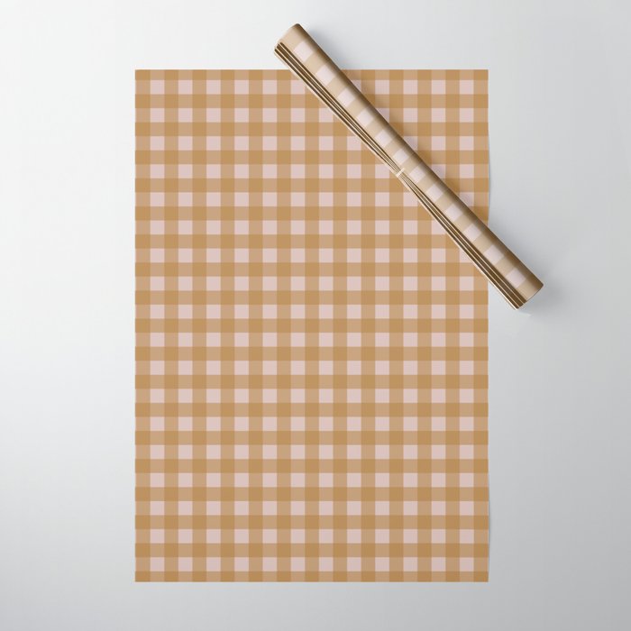 Boho Gingham Cottage Check Pattern  Wrapping Paper Gallery Image 1
