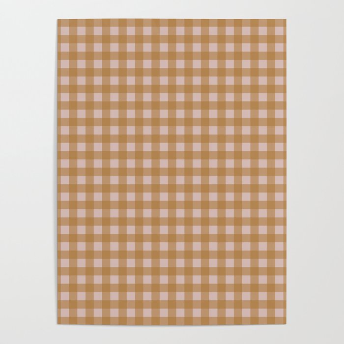 Boho Gingham Cottage Check Pattern  Poster Gallery Image 4