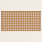 Boho Gingham Cottage Check Pattern  Desk Mat Gallery Image 3