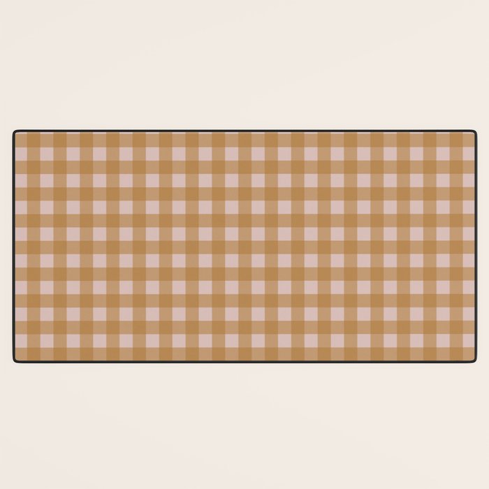 Boho Gingham Cottage Check Pattern  Desk Mat Gallery Image 3
