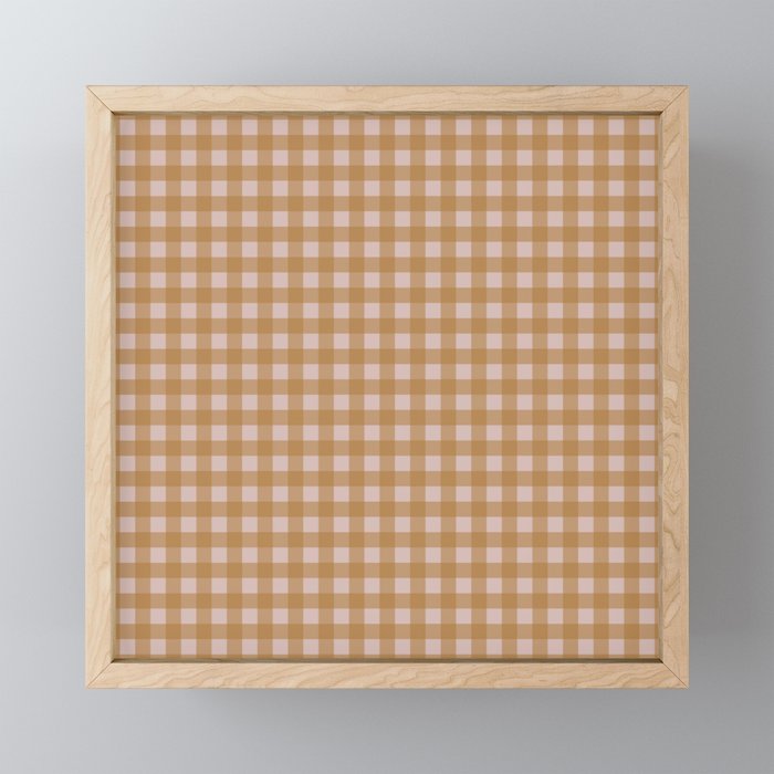 Boho Gingham Cottage Check Pattern  Mini Art Print Gallery Image 1