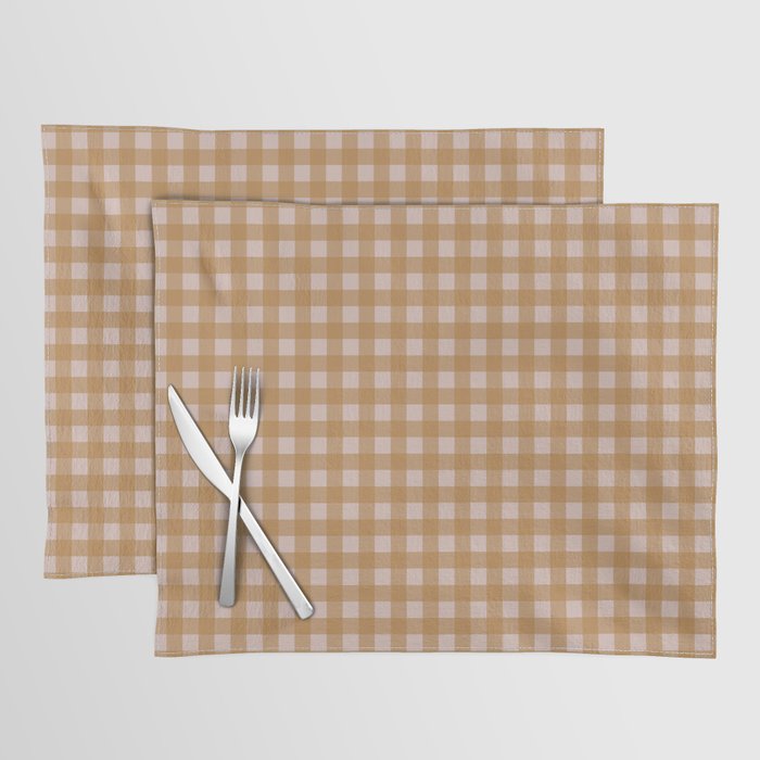 Boho Gingham Cottage Check Pattern  Placemat Gallery Image 1