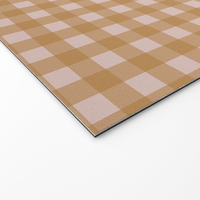 Boho Gingham Cottage Check Pattern  Welcome Mat Gallery Image 2