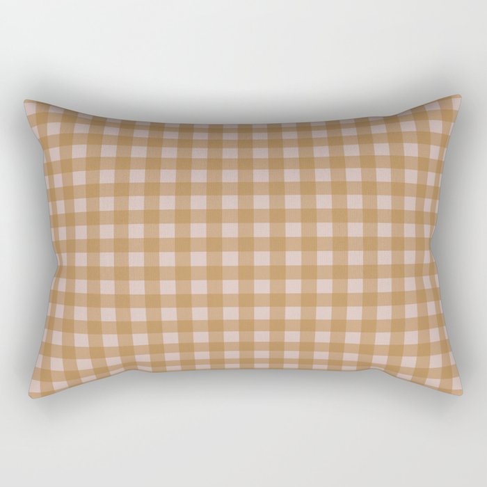 Boho Gingham Cottage Check Pattern  Rectangular Pillow Gallery Image 2