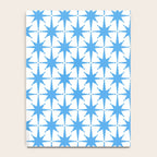 Mid Century Modern Atomic Stars Blue and White Pattern Notebook Gallery Image 4