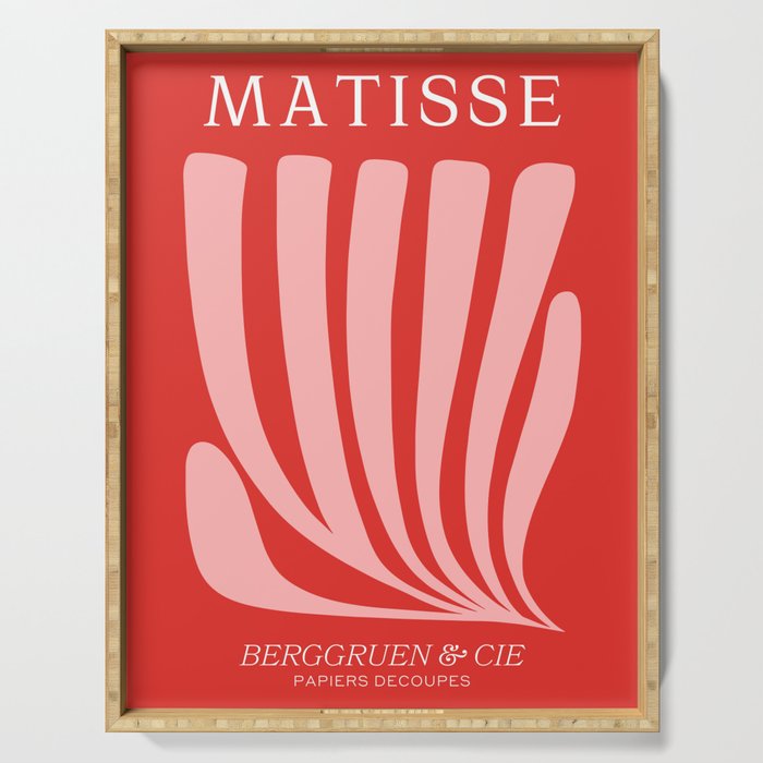 Coral Leaf: Paper Cutouts Matisse Edition Serving Tray Gallery Image 1