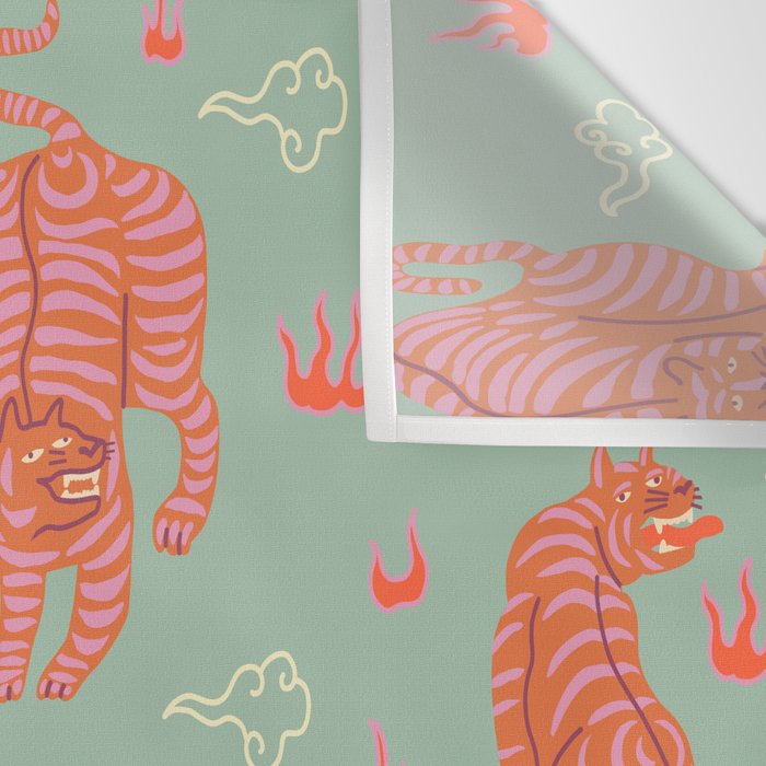 Tibetan tigers Wall Tapestry Gallery Image 3