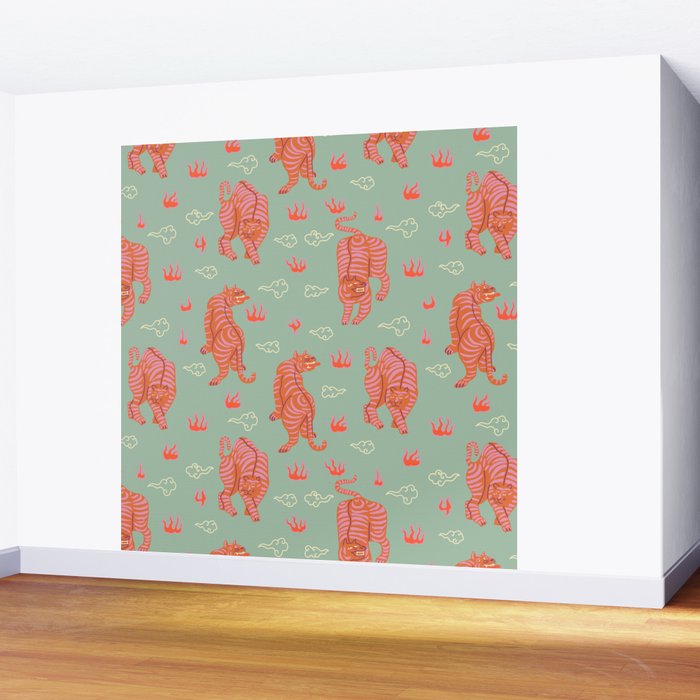 Tibetan tigers Wall Mural Gallery Image 2