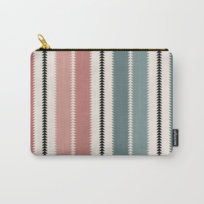 Western Stripes X Pink Green Carry All Pouch Gallery Image 1