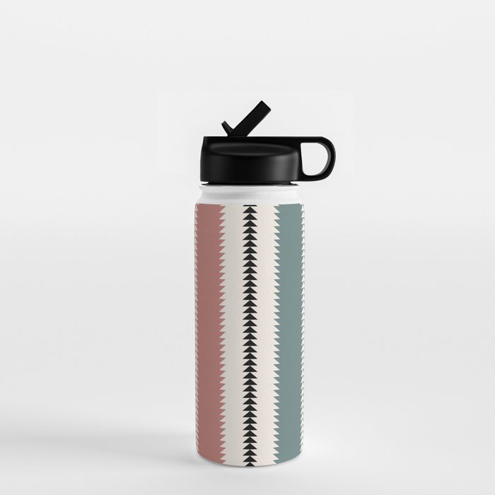 Western Stripes X Pink Green Water Bottle Gallery Image 1