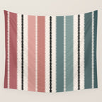 Western Stripes X Pink Green Wall Tapestry Gallery Image 4