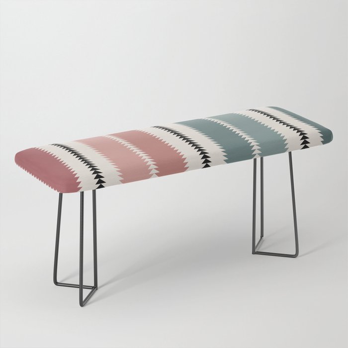 Western Stripes X Pink Green Bench Gallery Image 1