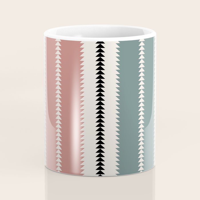 Western Stripes X Pink Green Coffee Mug Gallery Image 4