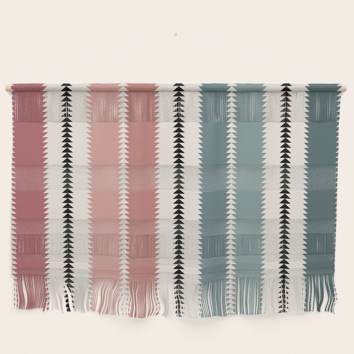 Western Stripes X Pink Green Wall Hanging Gallery Image 1