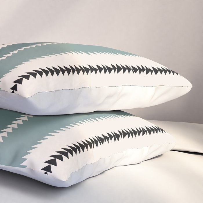 Western Stripes X Pink Green Pillow Sham Gallery Image 3