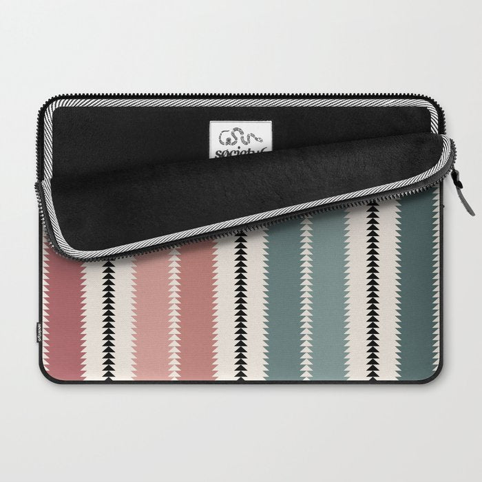 Western Stripes X Pink Green Laptop Sleeve Gallery Image 2