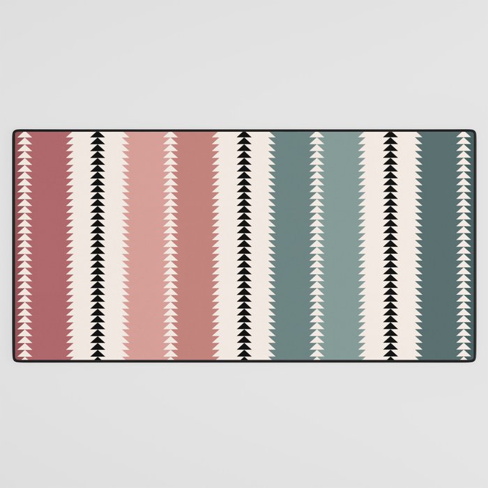 Western Stripes X Pink Green Desk Mat Gallery Image 3