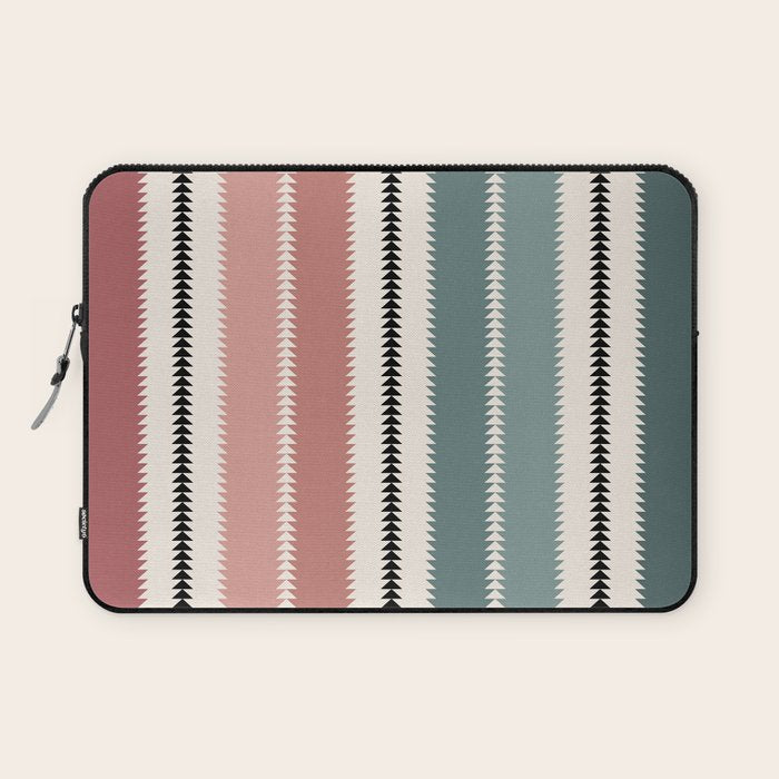 Western Stripes X Pink Green Laptop Sleeve Gallery Image 1