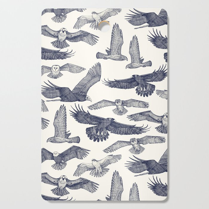 birds of prey blue Cutting Board Gallery Image 1
