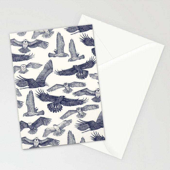 birds of prey blue Stationery Card Gallery Image 2