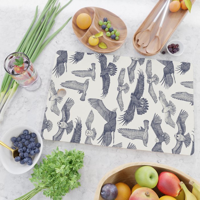 birds of prey blue Cutting Board Gallery Image 2