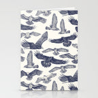 birds of prey blue Stationery Card Gallery Image 2