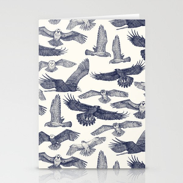 birds of prey blue Stationery Card Gallery Image 2