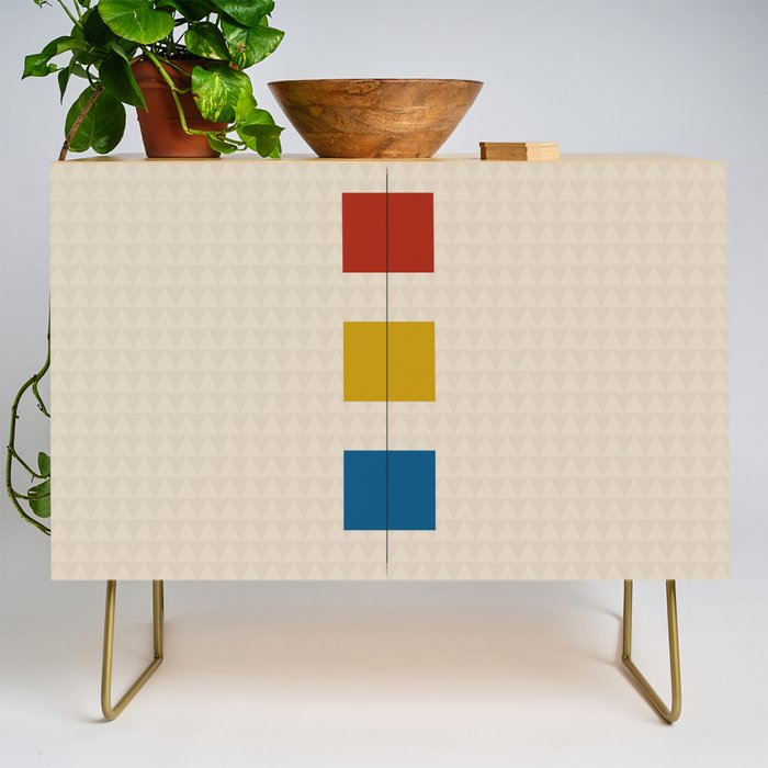 four elements II tweed and primary colors Credenza Gallery Image 1