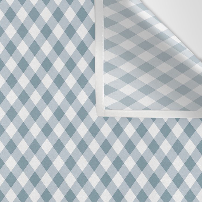 Countryside Bloom Cottage Mist Blue Gingham Wall Tapestry Gallery Image 3