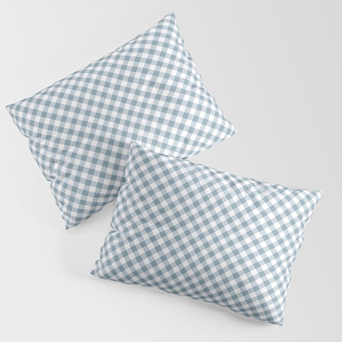 Countryside Bloom Cottage Mist Blue Gingham Pillow Sham Gallery Image 3