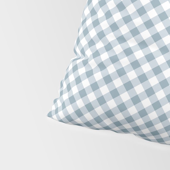 Countryside Bloom Cottage Mist Blue Gingham Pillow Sham Gallery Image 4