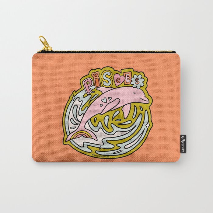 Pisces Dolphin Carry All Pouch Gallery Image 1