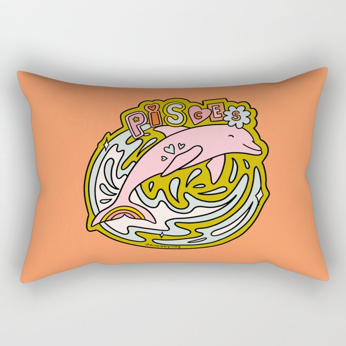 Pisces Dolphin Rectangular Pillow Gallery Image 2