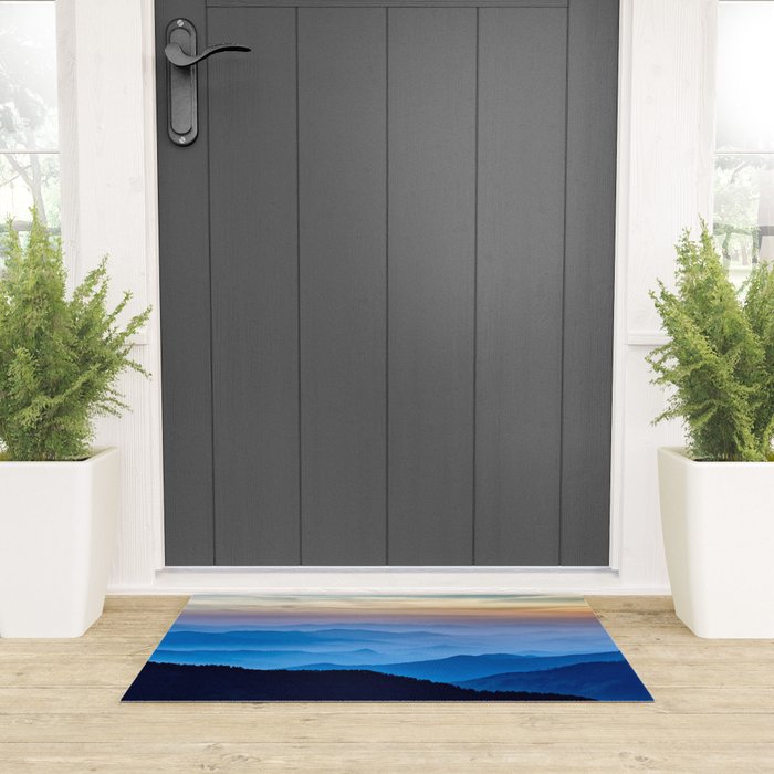 Beautiful Blue Sky Mountains Welcome Mat Gallery Image 3