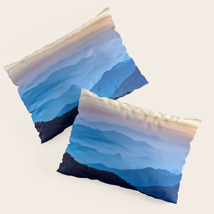 Beautiful Blue Sky Mountains Pillow Sham Gallery Image 3