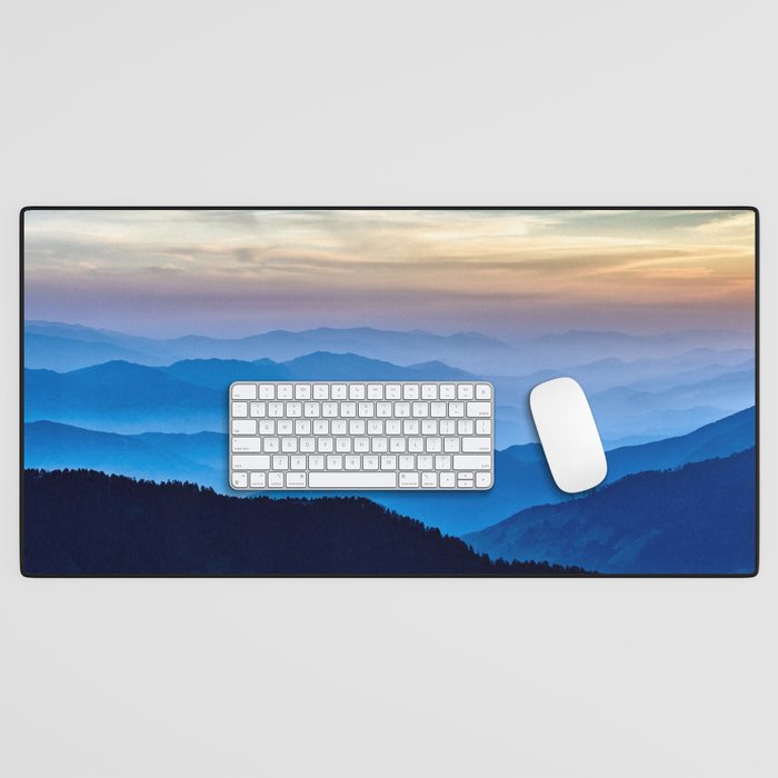 Beautiful Blue Sky Mountains Desk Mat Gallery Image 1