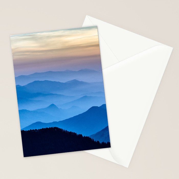 Beautiful Blue Sky Mountains Stationery Card Gallery Image 2