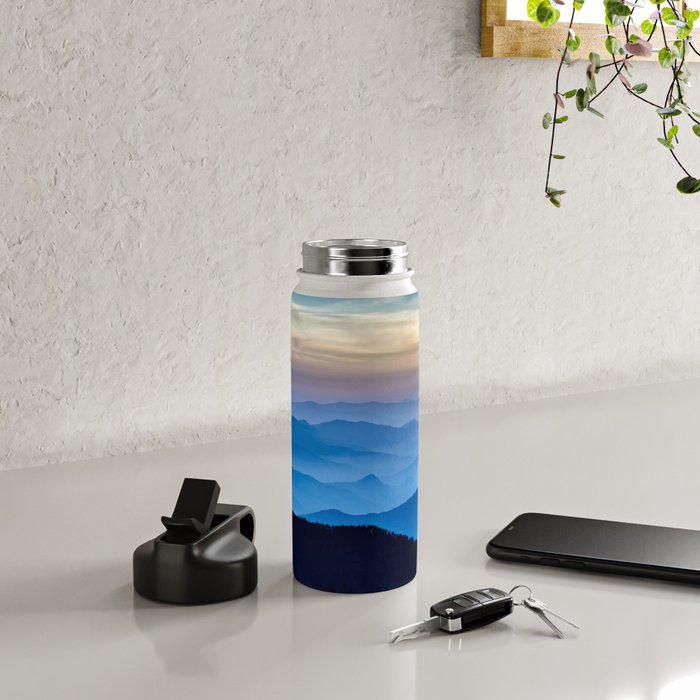 Beautiful Blue Sky Mountains Water Bottle Gallery Image 4
