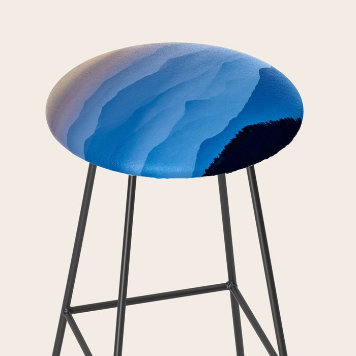 Beautiful Blue Sky Mountains Stool Gallery Image 2