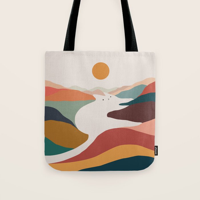 Cat Landscape 190 Tote Bag Gallery Image 1
