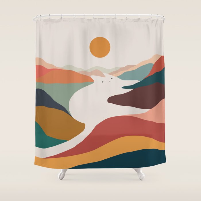 Cat Landscape 190 Shower Curtain Gallery Image 1