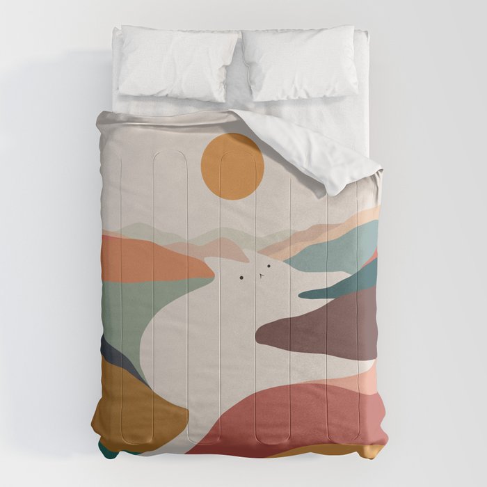 Cat Landscape 190 Comforter Gallery Image 1