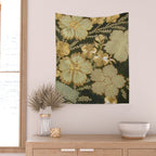 Edo Period Floral Kimono Fragment Print Wall Tapestry Gallery Image 2