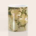 Edo Period Floral Kimono Fragment Print Coffee Mug Gallery Image 4