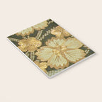 Edo Period Floral Kimono Fragment Print Notebook Gallery Image 3