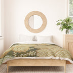 Edo Period Floral Kimono Fragment Print Duvet Cover Gallery Image 3