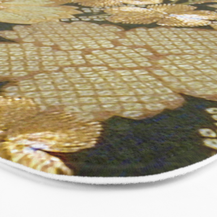 Edo Period Floral Kimono Fragment Print Bath Mat Gallery Image 3