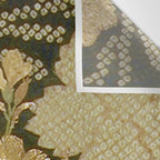 Edo Period Floral Kimono Fragment Print Wall Tapestry Gallery Image 3