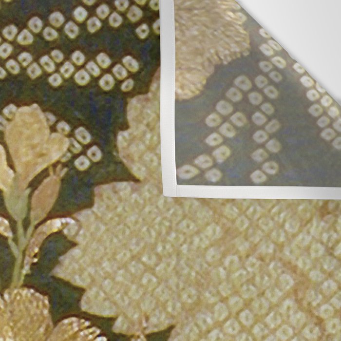 Edo Period Floral Kimono Fragment Print Wall Tapestry Gallery Image 3