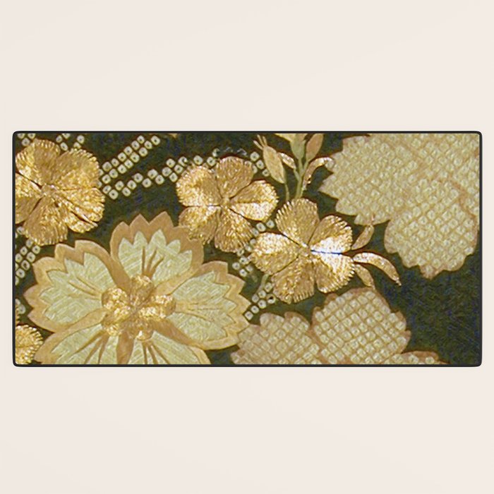 Edo Period Floral Kimono Fragment Print Desk Mat Gallery Image 3